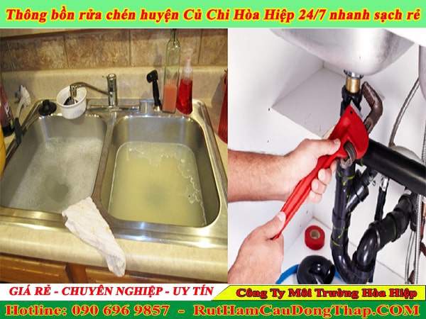 Thông bồn rửa chén huyện Củ Chi Hòa Hiệp 24/7 nhanh sạch rẻ