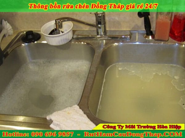 Thông bồn rửa chén Đồng Tháp Hòa Hiệp 24/7 rẻ nhanh sạch